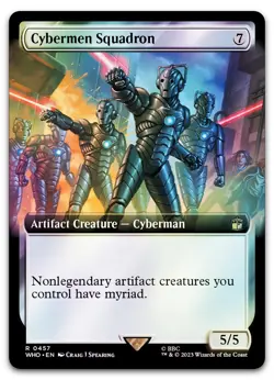 Cybermen Squadron (Extended Art) #457 (Foil) (NM) Doctor Who WHO Magic MTG - Image 1