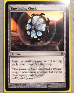 MTG Magic the Gathering Unwinding Clock New Phyrexia Nm - Image 1
