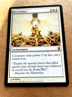 Reverence Saviors of Kamigawa Regular Unplayed with condition rare must see!!! - Image 1
