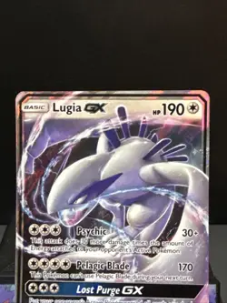 Pokemon Card Lugia GX 159/214 Sun & Moon Rare Lost Thunder Holo Near Mint - Image 2