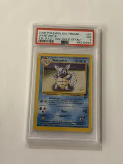 2000 POKEMON GAME PROMO WARTORTLE #63/130 WIZARD GOLD STAMP PSA 7 3 - Image 1