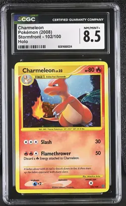 Pokemon CGC 8.5 Charmeleon 2008 Stormfront 102/100 Secret Holo - Image 1