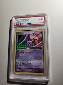 2005 POKEMON EX DEOXYS #17 DEOXYS-REVERSE FOIL PSA 8 - Image 1