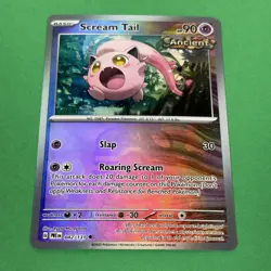 Pokemon TCG Prismatic Evolutions Scream Tail #42/131 Master Ball Holo Pattern - Image 2
