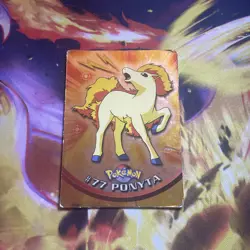 2000 Topps Pokemon TV Animation Edition Series 2 HOLO Foil Ponyta #77 BLUE LOGO - Image 1