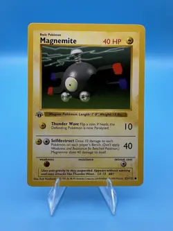Pokemon 1st EDITION Shadowless Magnemite #53/102 - 1999 Base Set - Image 1