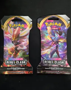 TCG Pokemon 2020 Sword & Shield Rebel Clash Sleeved Booster Pack x2 - Image 1