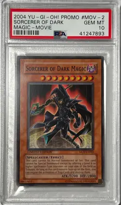 Yu-Gi-Oh! PSA 10 GEM-MT 'Sorcerer Of Dark Magic' MOV-EN002 ~MOVIE PROMO~ - Image 1