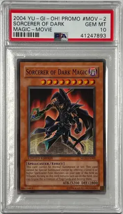 Yu-Gi-Oh! PSA 10 GEM-MT 'Sorcerer Of Dark Magic' MOV-EN002 ~MOVIE PROMO~ - Image 2