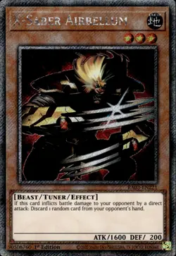 X-Saber Airbellum - Platinum Secret Rare 1st Edition RA03-EN221 - NM - YuGiOh - Image 1