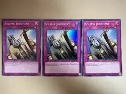 Solemn Judgment X3 Playset - SESL-EN045 1st Ed. - Yu-Gi-Oh! - Image 1