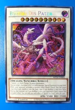 NM Yugioh MISPRINT Bystial Dis Pater MP24-EN084 (Not) Prismatic Secret Rare - Image 1