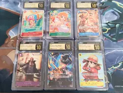 One Piece Mcdonalds 2025 Promo Card Game Complete Set Japanese CGC PRISTIN 10 - Image 1