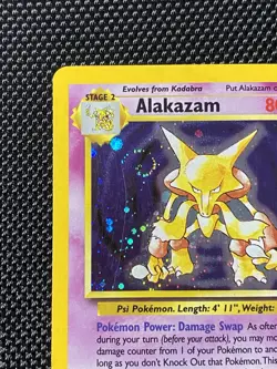 Alakazam Holo 1/130 With Swirl 🍥 Base Set 2 Pokemon Card - Image 2