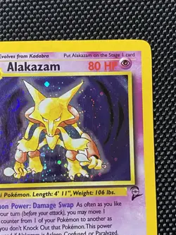 Alakazam Holo 1/130 With Swirl 🍥 Base Set 2 Pokemon Card - Image 3