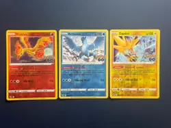 Moltres 12/78 Articuno Zapdos Reverse-Holo Pokemon GO 3 Card Set - Image 1