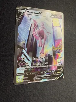 Pokemon TCG Mewtwo v Alt Art Full Art Holo Ultra Rare Card 072/078 Pokemon Go NM - Image 2