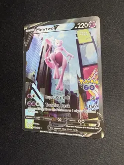 Pokemon TCG Mewtwo v Alt Art Full Art Holo Ultra Rare Card 072/078 Pokemon Go NM - Image 3