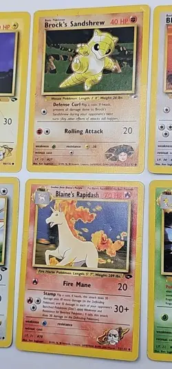 Pokemon Card ALL Vintage WOTC VTG 8 Cards Gym Heroes Mixed Lot HP/DMG - Image 4