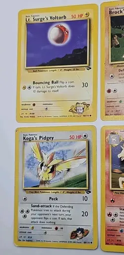 Pokemon Card ALL Vintage WOTC VTG 8 Cards Gym Heroes Mixed Lot HP/DMG - Image 5