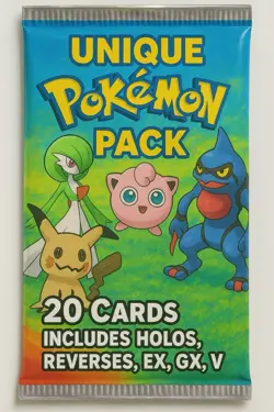 ✨ Unique Pokemon Card Pack - 20 Cards | Holos, Reverses, EX, GX, V, Hand-Curated - Image 1