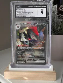 N's Zoroark ex 185/159 SIR Journey Together Pokemon Card CGC 9 Graded - Image 1
