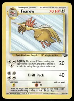 Fearow 1999 Jungle WOTC Vintage Pokemon Card 36/64 (LP-NM) - Image 1