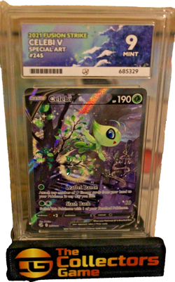 Pokemon TCG Celebi v Fusion Strike Alternative Art Card 245/264 Ace Graded 9 - Image 1