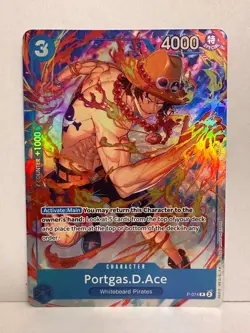 ONE PIECE Card Game Portgas D Ace P-074 Promo EN Whitebeard Pirates 3c 4000 - Image 1