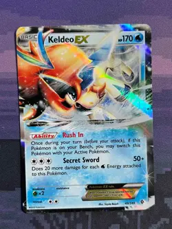 Keldeo EX 49/149 Pokemon Boundaries Crossed Rare EX Lightly Played Card LP 1 - Image 1