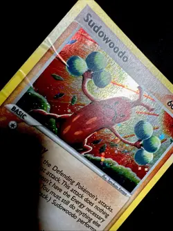 Sudowoodo 15/115 HP SWIRL Unseen Forces Holo Pokemon Card Heavy Play - Image 2