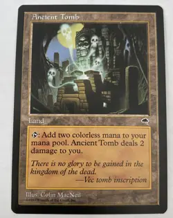MTG Magic the Gathering Ancient Tomb Tempest Land Card- Never played - Image 1