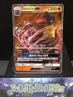 Pokemon Card Salazzle GX 25/147 Burning Shadows Half Art Ultra Rare LP - Image 1