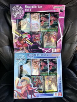 Bandai One Piece Trading Card Game: Illustration Box Volume 3 + 4 BUNDLE - Image 1