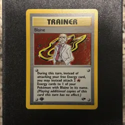 Gym Challenge 1st Edition Blaine Pokemon Card 17/132 NM Holo Rare - Image 1