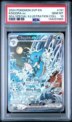 PSA 10 GEM MINT Kingdra ex 131 Sv: Scarlet & Violet Promo Cards Holo - Image 1