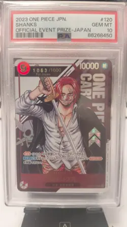 PSA 10 One Piece Card Shanks OP01-120 Official Event Prize battle 2023 for Japan - Image 1