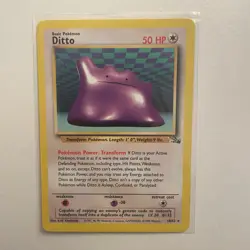 Ditto 18/62 Rare Fossil Unlimited Pokemon Card LP+ - Image 1