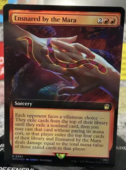 Ensnared By the Mara - extended art foil - NM MtG Dr. Who - Image 1