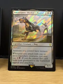 Mtg FIC Final Fantasy - Interceptor, Shadow’s Hound -NM SURGE FOIL - Image 1