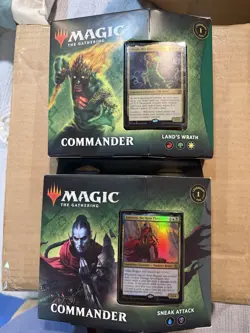 2 New MTG Zendikar Rising Commander Decks Sneak Attack & Land's Wrath - Image 1