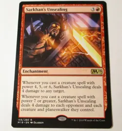MTG Sarkhan's Unsealing M19 2019 Core Set Magic The Gathering x1 LP - Image 1