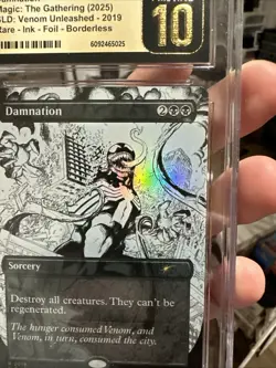 Damnation R Ink Foil | SLD Secret Lair x Marvel's Spider-Man MTG CGC Pristine 10 - Image 4