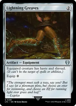 Hero Deal, English - 1 x MTG Lightning Greaves Commander: Lord of the Rings: Tal - Image 1