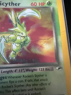 Pokemon TCG - Rocket's Scyther Gym Heroes Unlimited Holo - 13/132 HP - Image 2
