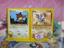 Hoothoot 60/111 & Gligar 59/111 Neo Genesis Pokemon Tcg Played - Image 1