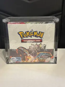 Pokemon Scarlet &Violet Obsidian Flames Booster Box SEALED Comes In Acrylic Case - Image 1