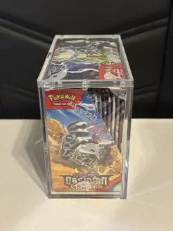 Pokemon Scarlet &Violet Obsidian Flames Booster Box SEALED Comes In Acrylic Case - Image 4