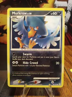2007 Pokemon Mysterious Treasures Murkrow #90 Extremely LP-NM - Image 1
