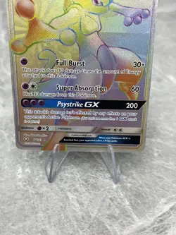 2017 Pokemon Mewtwo GX 76/73 Secret Hyper Rare Shining Legends - Near Mint - Image 2